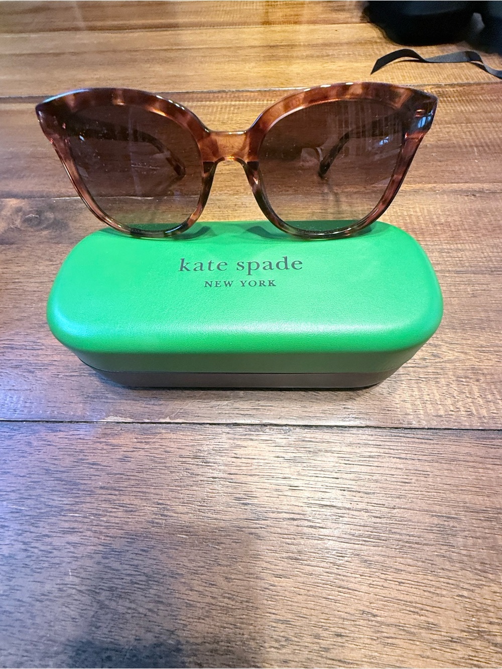 kate spade Brown Tortoise Cat-Eye Sunglasses